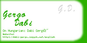 gergo dabi business card